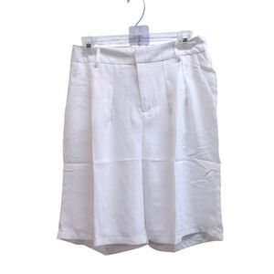 Tea &Cup White Tailored High Waisted Shorts Dressy‎ Summer Casual Sz M /#26313